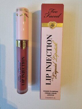 Too Faced Lip Injection Liquid Lipstick in It's So Big Dark Pink Makeup